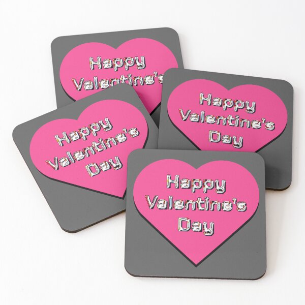 Item preview, Celebration of  Valentine’s Day with Pink Heart and typography designed and sold by cremedecolor.