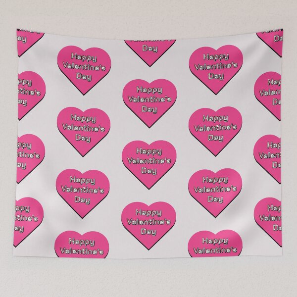 Item preview, Celebration of  Valentine’s Day with Pink Heart and typography designed and sold by cremedecolor.