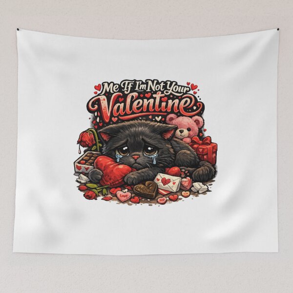 Item preview, Cute Black Cat Valentine Funny Quote valentine Celebration designed and sold by PluffyPanda.