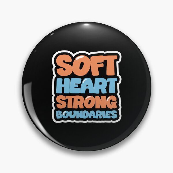 Item preview, Soft Heart Strong Boundaries Retro Bubbly Typography designed and sold by Indraokta22.