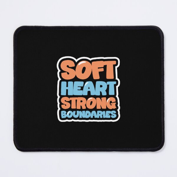 Item preview, Soft Heart Strong Boundaries Retro Bubbly Typography designed and sold by Indraokta22.