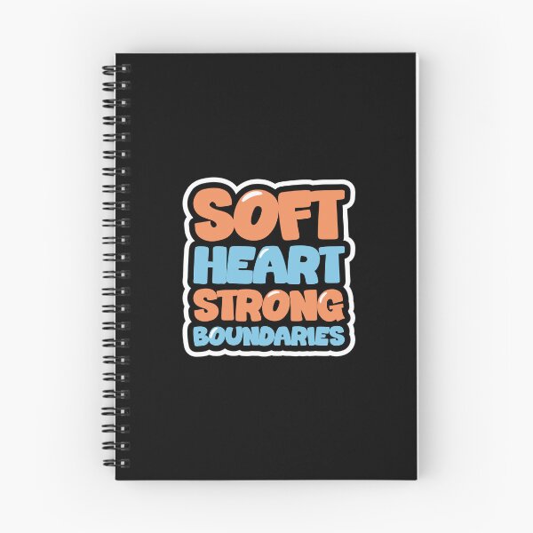 Item preview, Soft Heart Strong Boundaries Retro Bubbly Typography designed and sold by Indraokta22.
