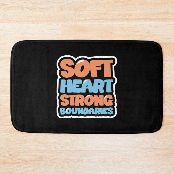 Item preview, Soft Heart Strong Boundaries Retro Bubbly Typography designed and sold by Indraokta22.