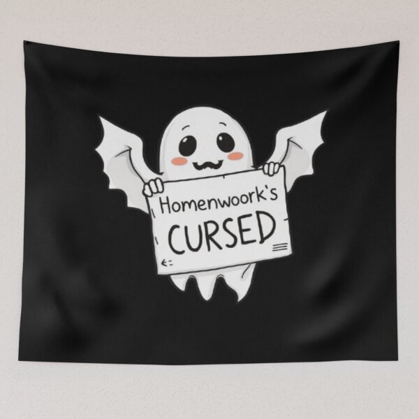 Item preview, Homework is cursed designed and sold by Burnout (⌣_⌣).