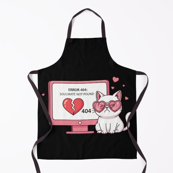 Item preview, Error 404 Soulmate Not Found Cat | Funny Anti-Valentine's Day designed and sold by VividDripCo.