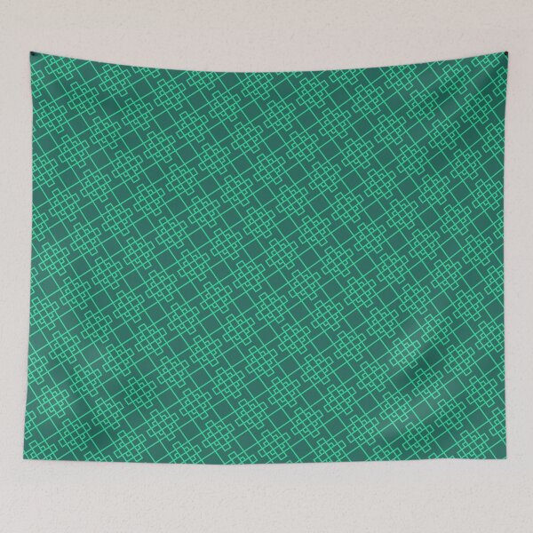 Item preview, Green Chevron Square  - Gifts For Girls - Abstract Geometric Shape Pattern designed and sold by RoyalStarsPatts.
