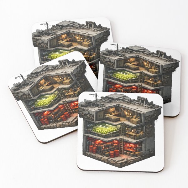 Item preview, Underground Survival Bunker – Post Apocalyptic Cutaway Illustration designed and sold by BTBArtwork.