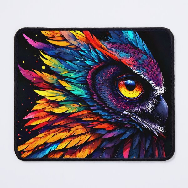 Item preview, Modern Owl Neon Feather Style designed and sold by Neer arts.