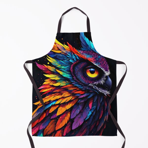Item preview, Modern Owl Neon Feather Style designed and sold by Neer arts.