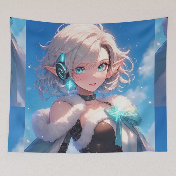 Item preview, futuristic anime elf girl designed and sold by ArtsJulian.