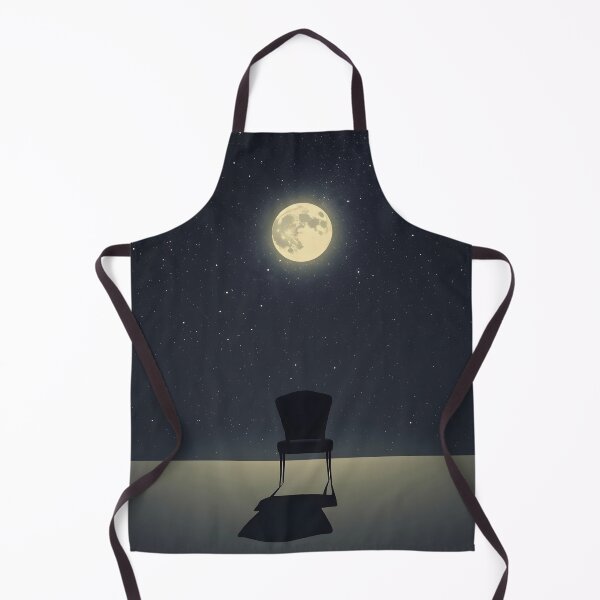 Item preview, The Midnight Seat: Modern Minimalist Surreal Full Moon and Starry Sky Wall Art designed and sold by Cozyartsss.