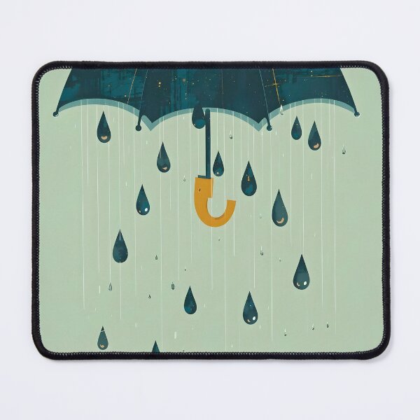 Item preview, Celestial Shelter: Modern Minimalist Surreal Umbrella and Raindrop Sky Art designed and sold by Cozyartsss.
