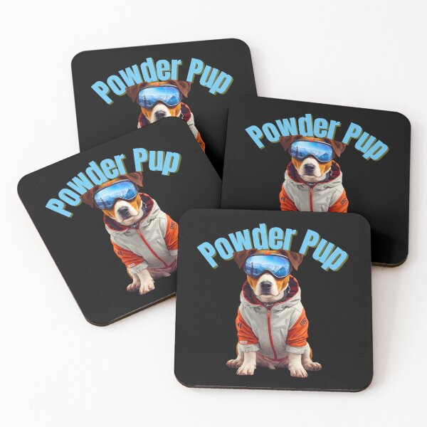 Item preview, Powder Pup Jack Russell Terrier Ski Dog – Cute Winter Dog Art for Ski Lovers designed and sold by Fredster1966.