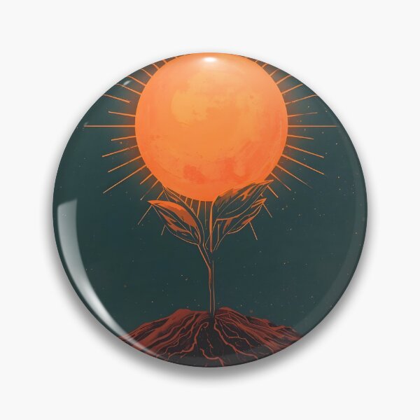 Item preview, Solar Sprout: Mystical Minimalist Sun Flower Celestial Growth Abstract Art designed and sold by Cozyartsss.