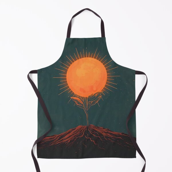 Item preview, Solar Sprout: Mystical Minimalist Sun Flower Celestial Growth Abstract Art designed and sold by Cozyartsss.
