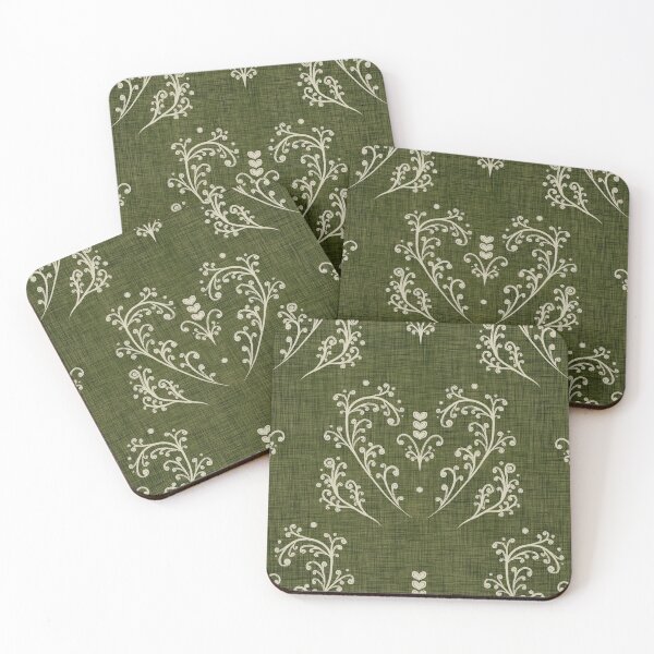 Item preview, Fern Heart Country Floral - Retro Mossy Green Cottage Core Farmhouse designed and sold by LoveAlways-AEP.