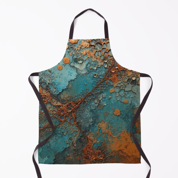 Item preview, Turquoise Patina and Oxidized Copper Abstract designed and sold by The Rust Lab.