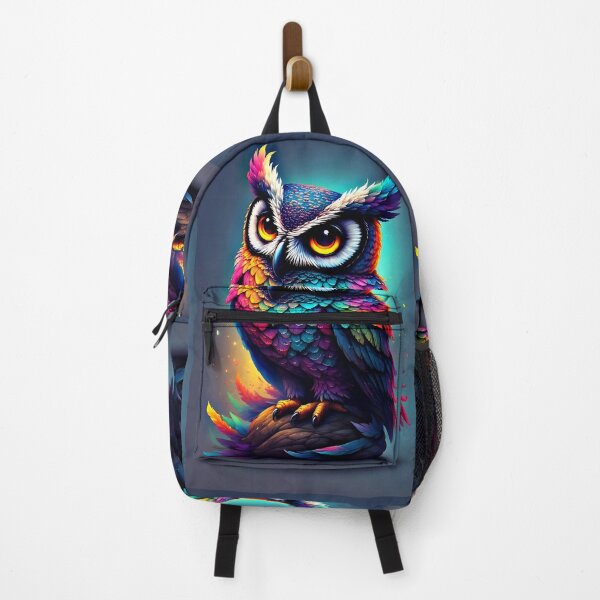 Item preview, Rainbow Owl Neon Feather Style designed and sold by Neer arts.