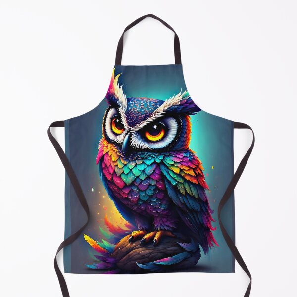 Item preview, Rainbow Owl Neon Feather Style designed and sold by Neer arts.
