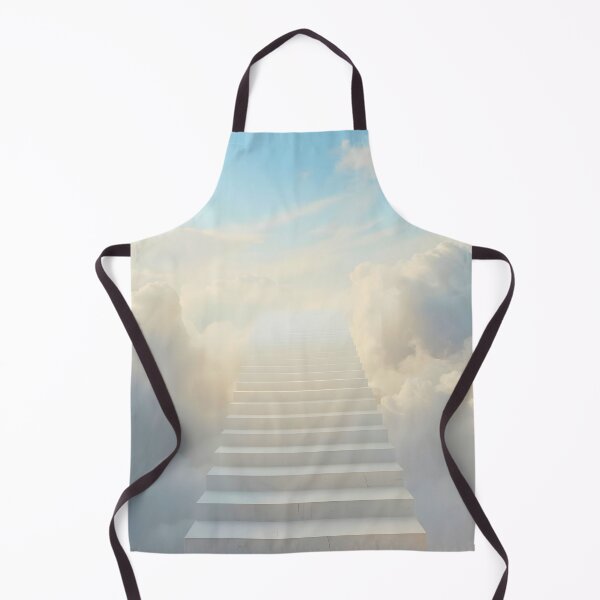 Item preview, Heavenly Ascent: Minimalist Marble Stairway to Heaven in Clouds Art designed and sold by Cozyartsss.