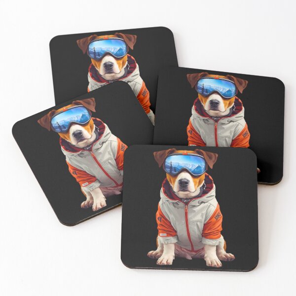 Item preview, Jack Russell Terrier Ski Dog Art – Cute Winter Dog Illustration for Ski Lovers designed and sold by Fredster1966.