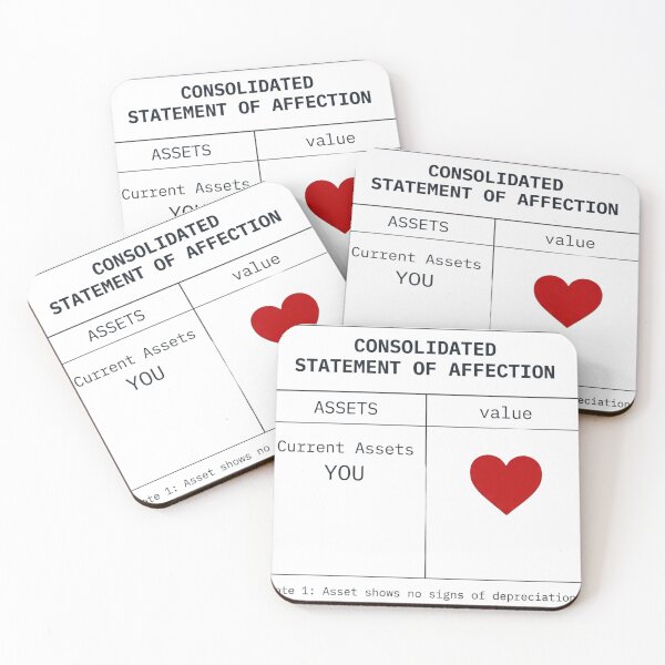 Item preview, Consolidated Statement of Affection Accountant Valentine designed and sold by FiscalFashions.
