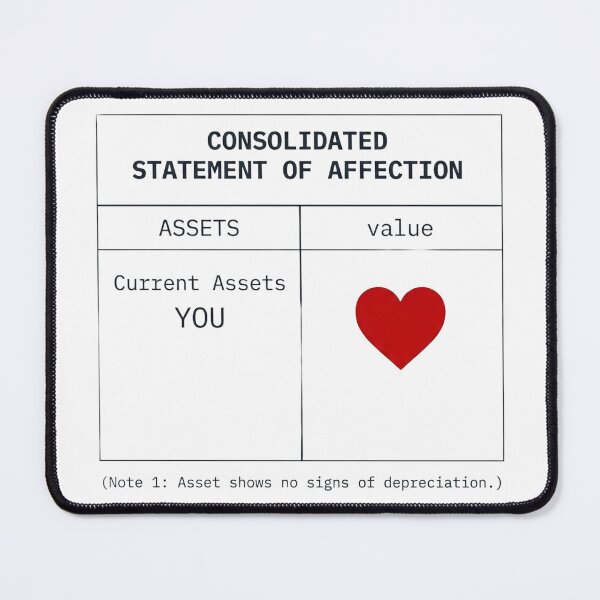 Item preview, Consolidated Statement of Affection Accountant Valentine designed and sold by FiscalFashions.