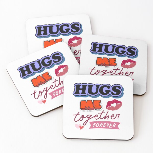 Item preview, Texted Hug Me Together Forever Romantic Art designed and sold by IRON WINGS /USAF.