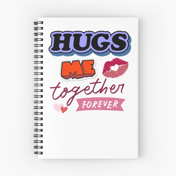 Item preview, Texted Hug Me Together Forever Romantic Art designed and sold by IRON WINGS /USAF.