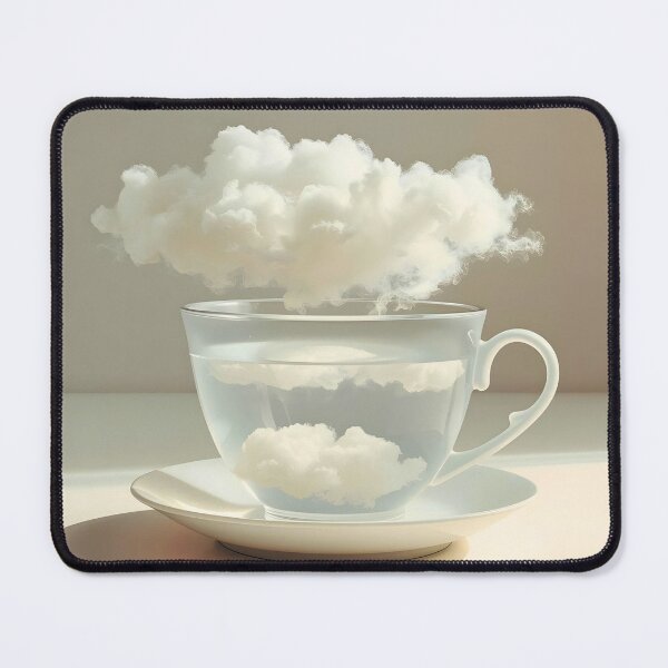 Item preview, Cloud in a Cup: Modern Minimalist Surreal Tea and Floating Clouds Art designed and sold by Cozyartsss.