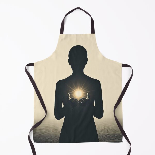 Item preview, The Inner Sun: Minimalist Spiritual Silhouette Holding Radiant Light Art designed and sold by Cozyartsss.