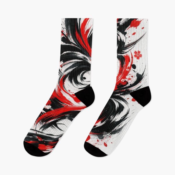 Item preview, Abstract Ink Brush Art with Sakura Accents designed and sold by optimusprime39.