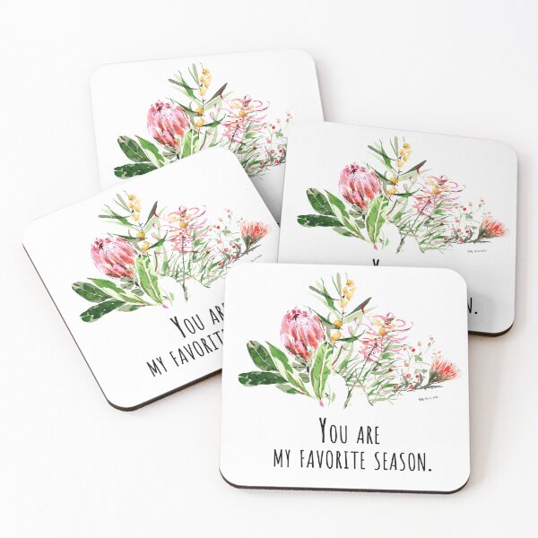 Item preview, Quiet Love Protea – Watercolor Floral Bouquet Illustration designed and sold by Little Garden Watercolors.