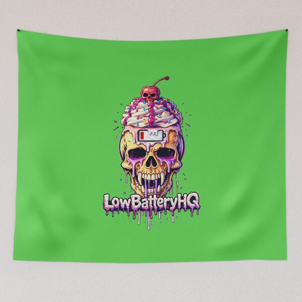 Item preview, LowBatteryHQ Skull Cupcake – Drained Core Gothic Streetwear Art designed and sold by LowBatteryHQ.
