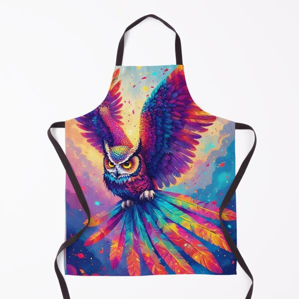 Item preview, Flying Owl Freedom Wings Colorful Fantasy Bird designed and sold by Neer arts.