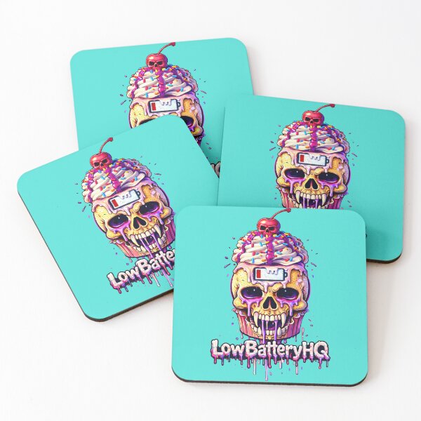 Item preview, LowBatteryHQ Cupcake Skull – Sweet but Drained Gothic Streetwear Art designed and sold by LowBatteryHQ.
