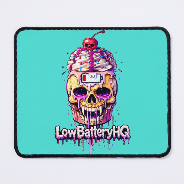 Item preview, LowBatteryHQ Cupcake Skull – Sweet but Drained Gothic Streetwear Art designed and sold by LowBatteryHQ.