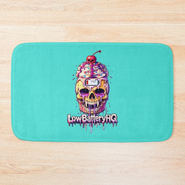 Item preview, LowBatteryHQ Cupcake Skull – Sweet but Drained Gothic Streetwear Art designed and sold by LowBatteryHQ.