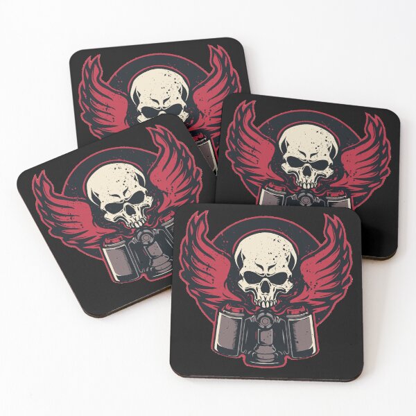Item preview, Piston Flaming Skull designed and sold by ChaosVortex.