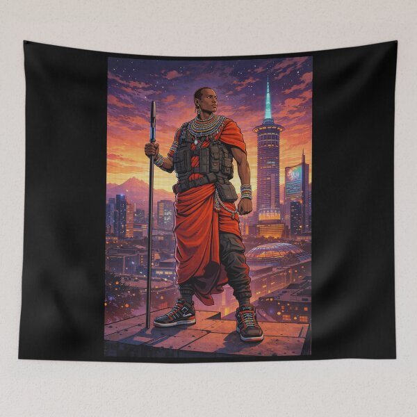Item preview, Maasai Futurist – Urban Warrior Fashion designed and sold by DigitalDropArts .