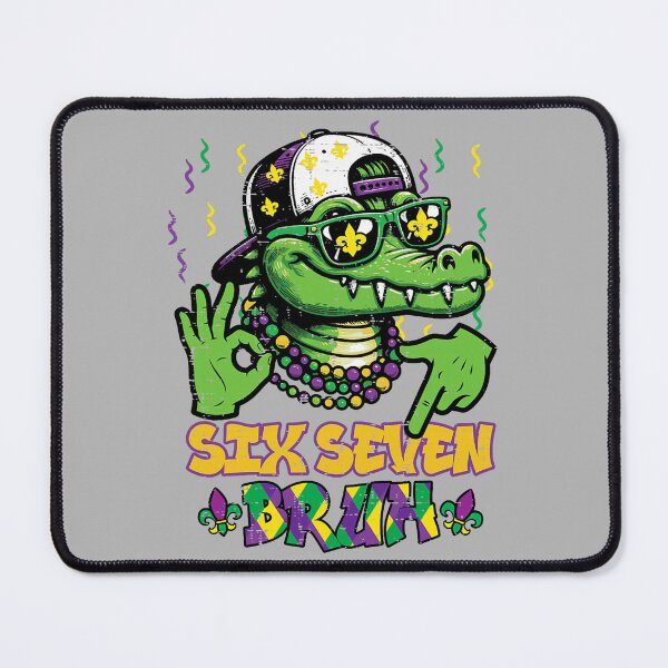 Item preview, Six Seven Bruh Alligator 6 7 Mardi Gras 67 Boys Kids Youth designed and sold by GreggRoss.