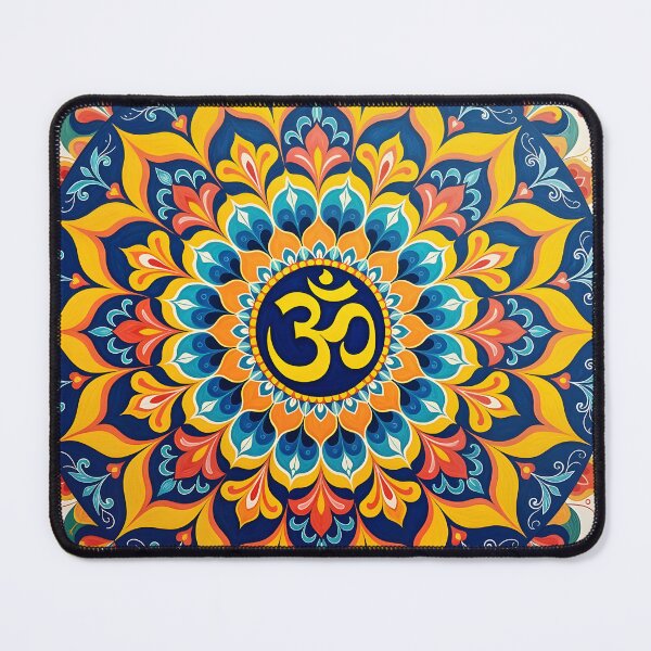 Item preview, A vibrant Mandala Design with an Aum (Om) at the center designed and sold by ShaDeS-AI-Art.
