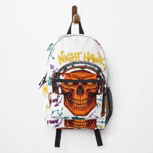 Item preview, Night Hawk Urban Skull - Cyberpunk Neon Streetwear DJ Design designed and sold by musabadam2013.