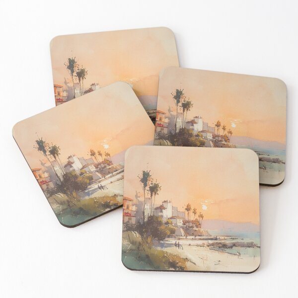 Item preview, Quiet Coastal Sunset Village designed and sold by Dusk Atelier.