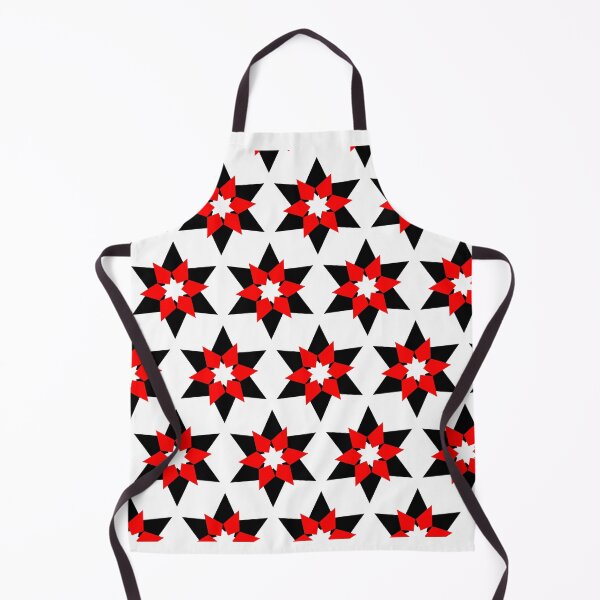 Item preview, Crimson Shuriken - Red & Black Geometric Star Pattern designed and sold by The Nomadic Designs.