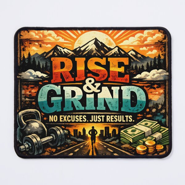 Item preview, Rise & Grind - Vintage Style Motivation for Fitness & Success designed and sold by watshgifts.