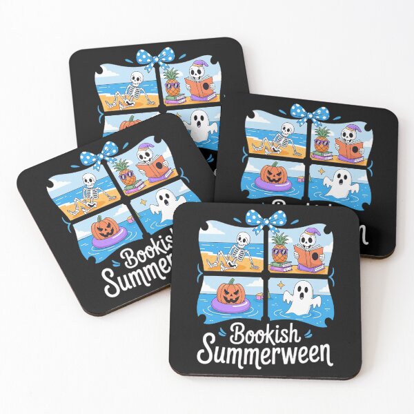 Item preview, Summerween Bookish, Summer Halloween Beach Vibes, Cute Ghost designed and sold by HaiharryCartoon.