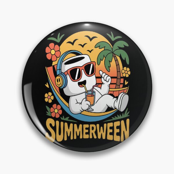 Item preview, Summerween Ghost Halloween Summer Beach Vibes designed and sold by HaiharryCartoon.