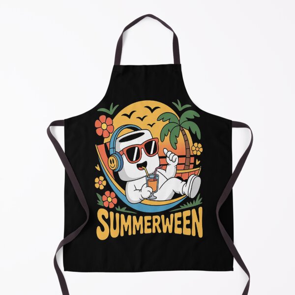 Item preview, Summerween Ghost Halloween Summer Beach Vibes designed and sold by HaiharryCartoon.