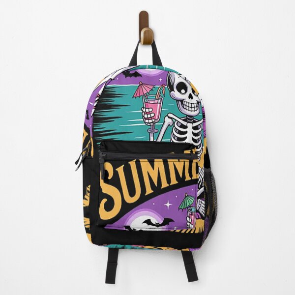 Item preview, Summerween Skeleton Ghost Beach Party Halloween Vibes designed and sold by HaiharryCartoon.